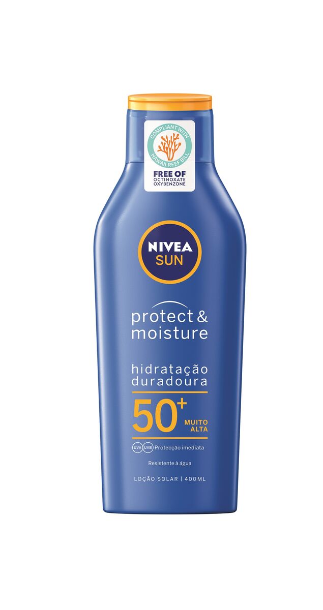 Protect & Moisture Loção SPF50, 400ml, €22,49, Nivea