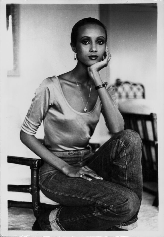 Iman em Londres, a 2 de abril de 1979