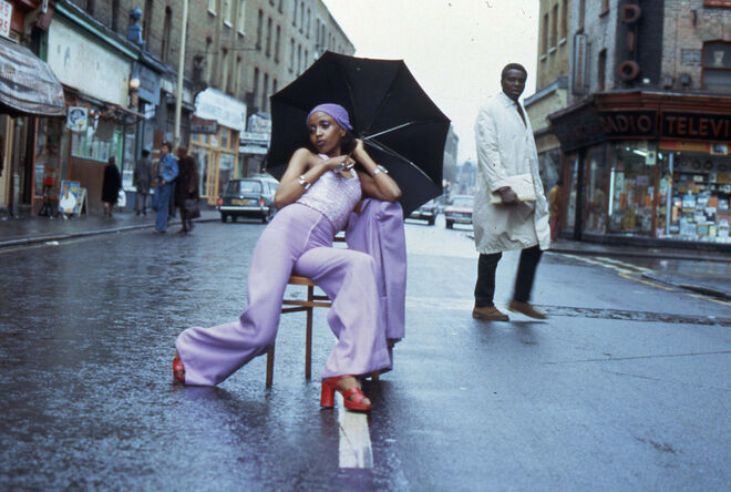 Fashion Shoot Brixton Market, Armet Francis, 1973. 