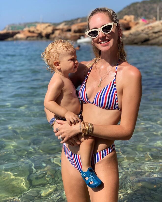 Chiara Ferragni com o filho Leone