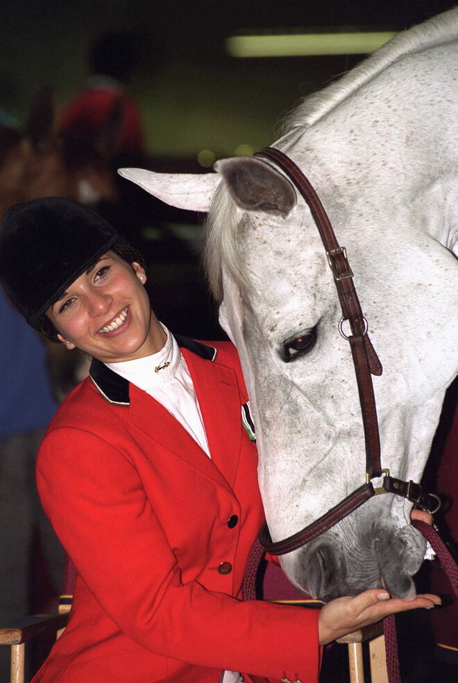 A princesa Haya numa competição em Olympia, em dezembro