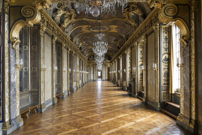 A Galeria Karl XI, no Palácio Real, em Estocolmo.