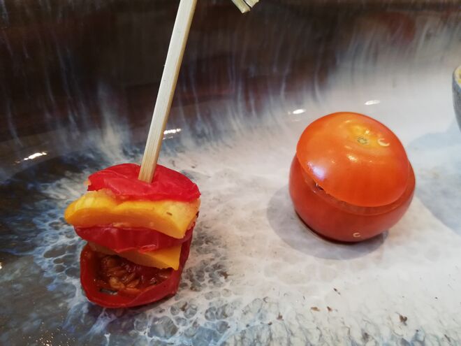 Formas e texturas de tomate 