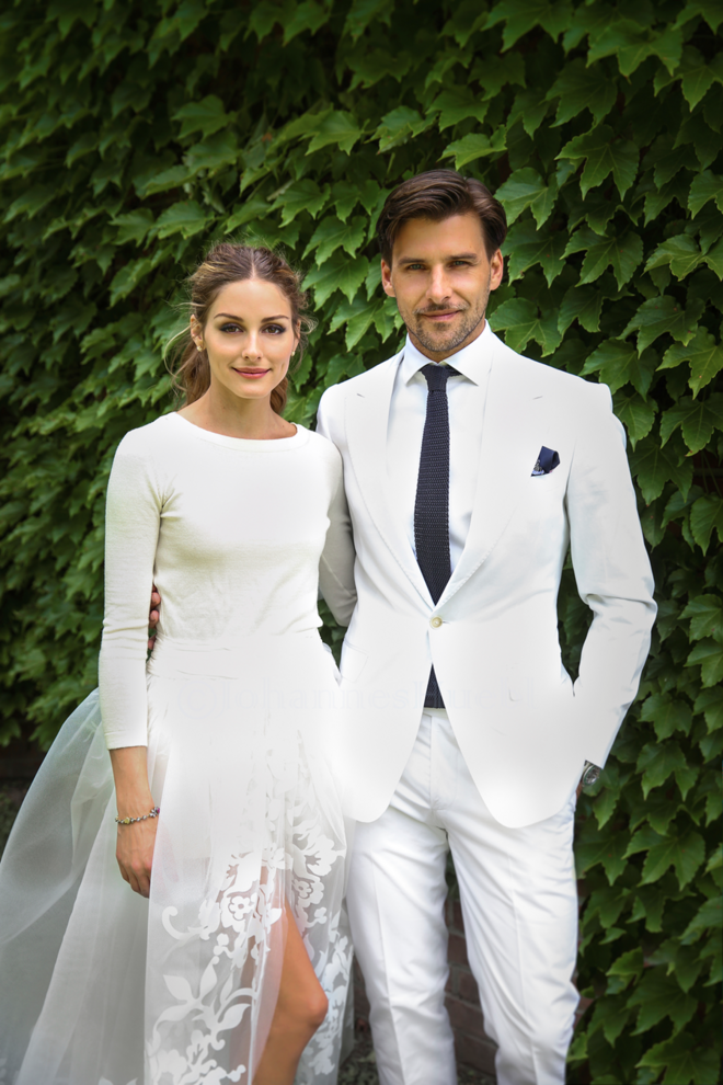 Olivia Palermo (2014)  Casamento com Johannes Huebl. Vestido de Carolina Herrera