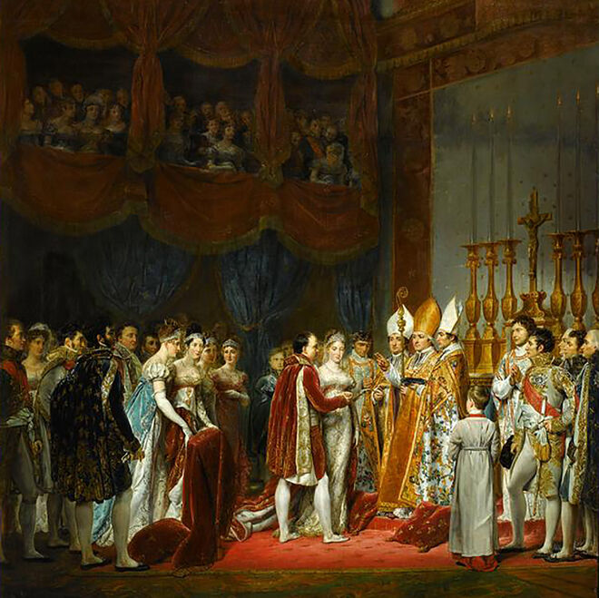Casamento de Napoleão com Maria Luisa da Áustria. 