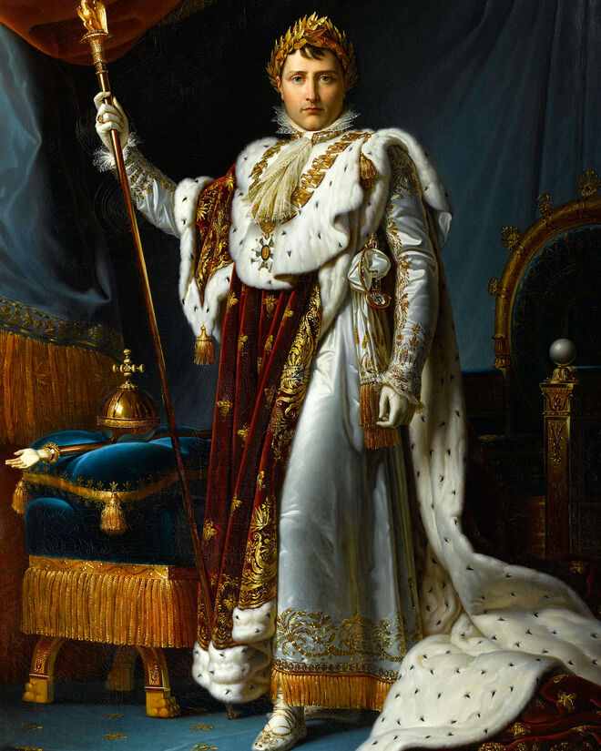 Retrato do imperador Napoleão Bonaparte. 