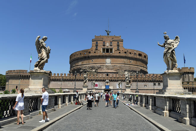O Castel de Sant'Angelo, em Roma, onde tem lugar uma parte da exposição Bvlgari. The Story, the Dream.