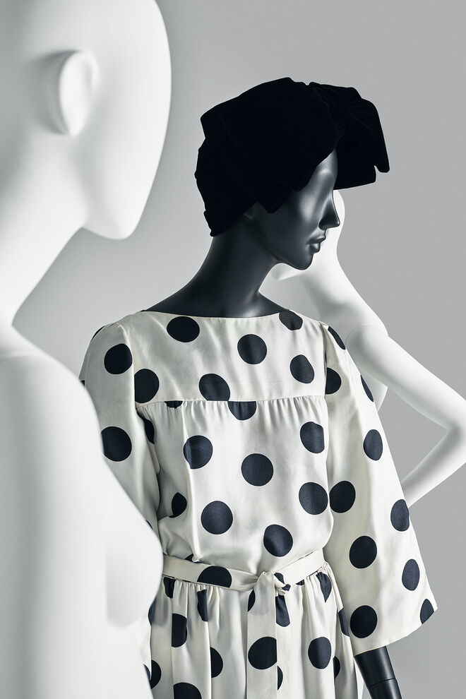 Vestido Biki, final da década de 1960, da colação de Alta Costura de Cecilia Matteucci Lavarini na exposição Bvlgari. The Story, the Dream.