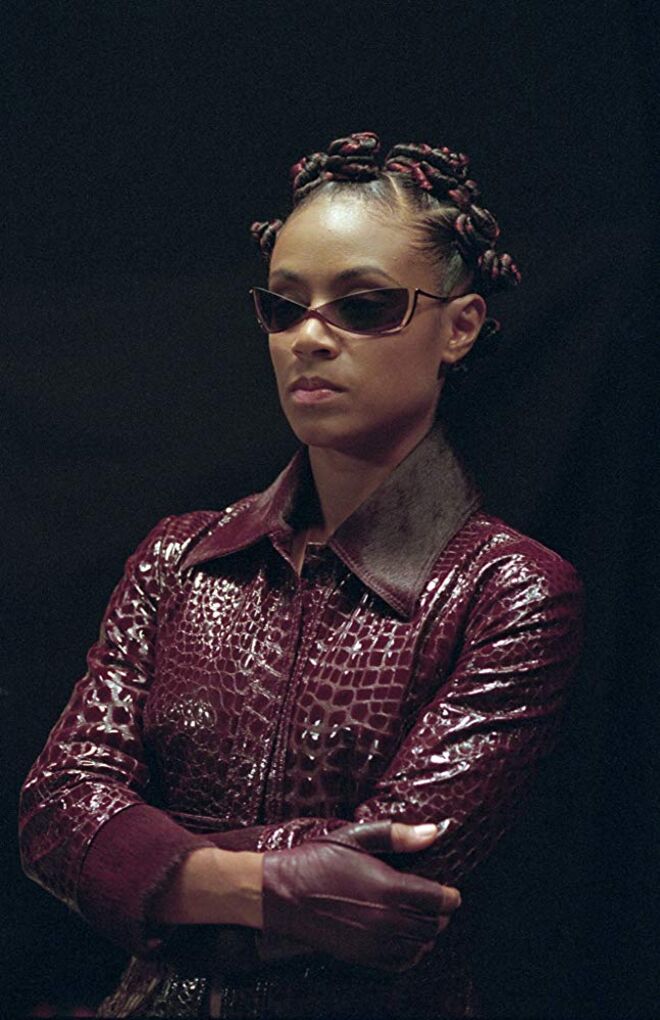 Jada Pinkett Smith em 'Matrix Reloaded' (2003) 