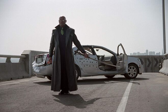 Laurence Fishburne em 'Matrix Reloaded' (2003) 