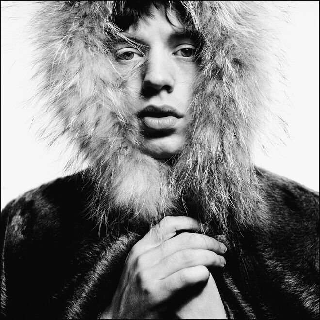 Mick Jagger, por David Bailey em 1964. No livro David Bailey, Taschen. 