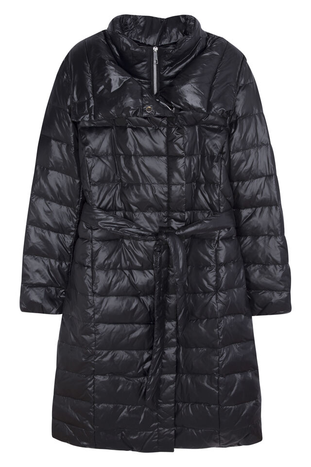 Sobretudo plumas cinto, €109,99, Springfield