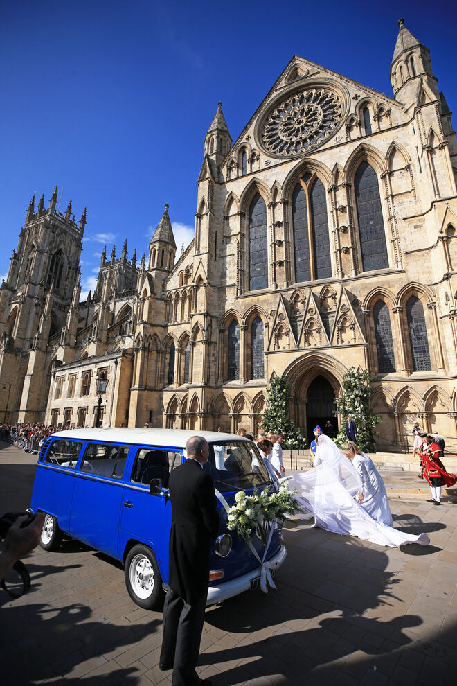 A cerimónia foi realizada na Catedral de York, em Inglaterra