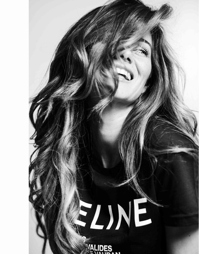 T-shirt em malha de algodão, Celine, na Loja das Meias.