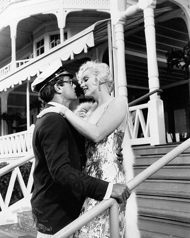 Marylin Monroe e Toni Curtis | Quanto mais quente melhor, 1959