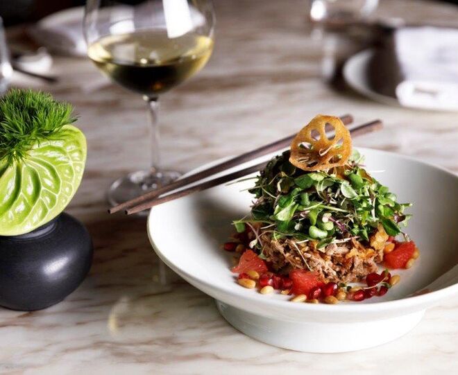 Refeição no restaurante chinês Hakkasan