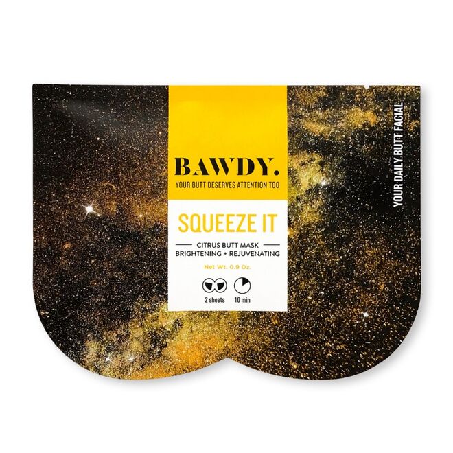 Máscara de tecido iluminadora e rejuvenescedora, $9 (cerca de €8), Bawdy Beauty, em www.bawdybeauty.com