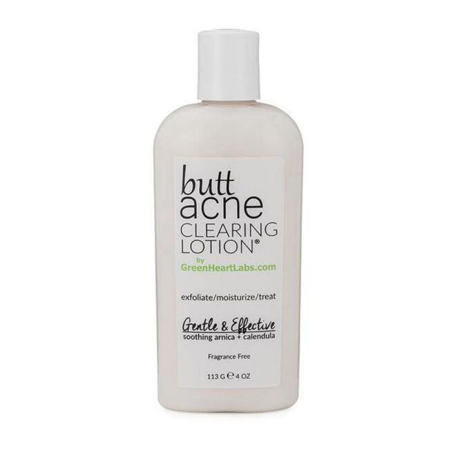 Butt Acne Clearing Lotion, $32,99 (cerca de €30), Green Heart Labs, em www.thelabandcompany.com