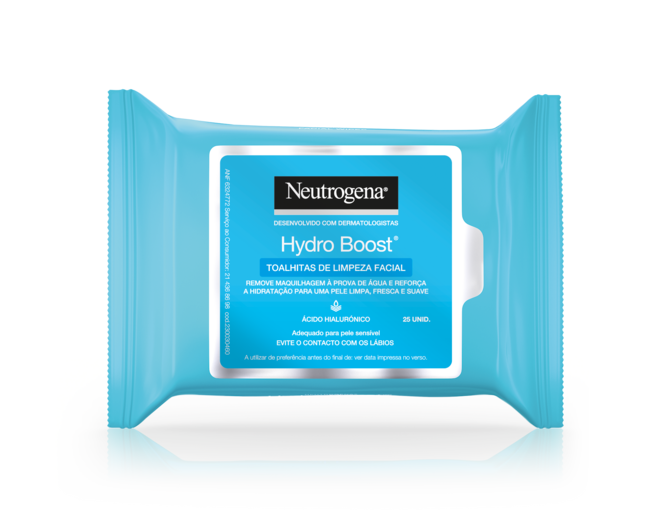 Hydro Boost Toalhitas de Limpeza Facial, Neutrogena