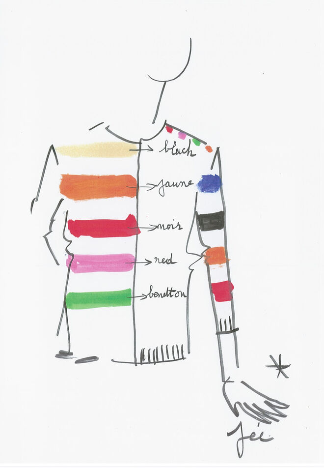 Ilustrações da coleção United Colors of Benetton primavera/verão 2020, por Jean-Charles de Castelbajac.