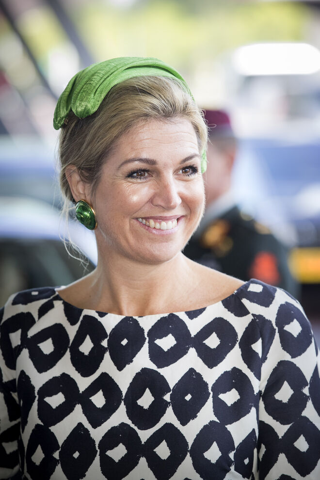 A rainha Máxima na terceira abertura do Congresso European Academy of Neurology, em Amesterdão em junho de 2017.