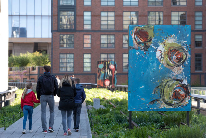 Ryan Sullivan, exposição En Plein Air em High Line Park, Nova Iorque.