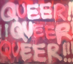 Maria Mergulhão em exposição no centro LGBT, em Lisboa
