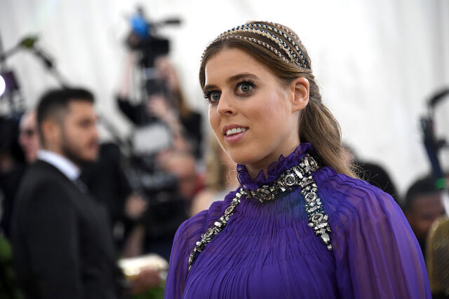 A princesa Beatrice na gala do Costume Institute, no metropolitan Museum de Nova Iorque, em maio de 2018.
