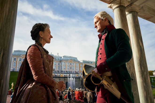 Helen Mirren é Catarina II da Rússia e Jason Clarke é Grigory Potemkin