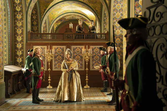 Richard Roxburgh é Grigory Orlov e Helen Mirren é Catarina II da Rússia