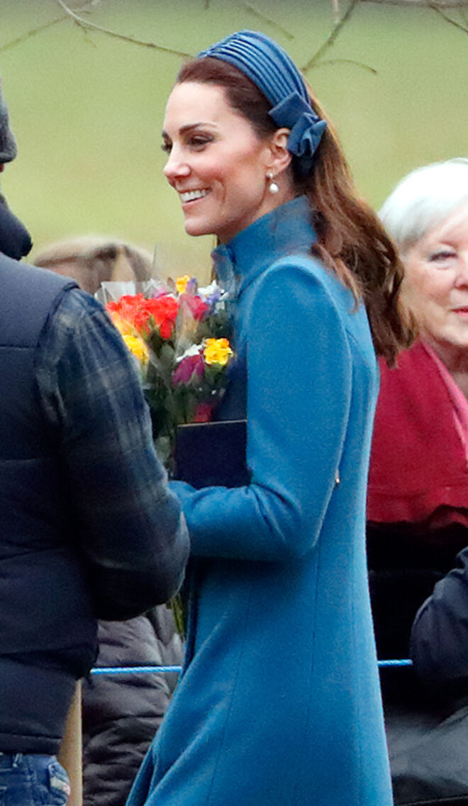 A duquesa de Cambridge, Kate Middleton, na missa de Dia de Reis, em janeiro de 2019.