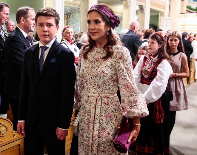 A princesa Mary da Dinamarca numa cerimónia na Noruega, em 2019.