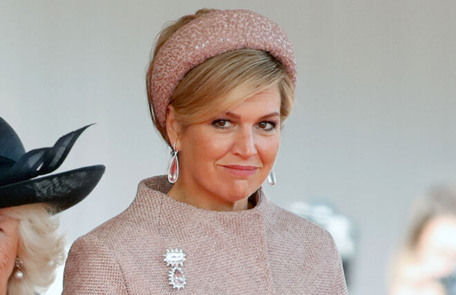 A rainha Máxima da Holanda em visita ao Reino Unido, em 2018.