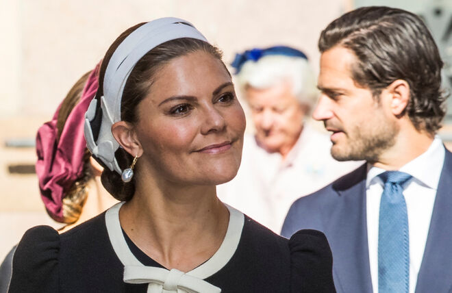 A princesa Victória da Suécia na abertura do parlamento em Estocolmo, em 2019.