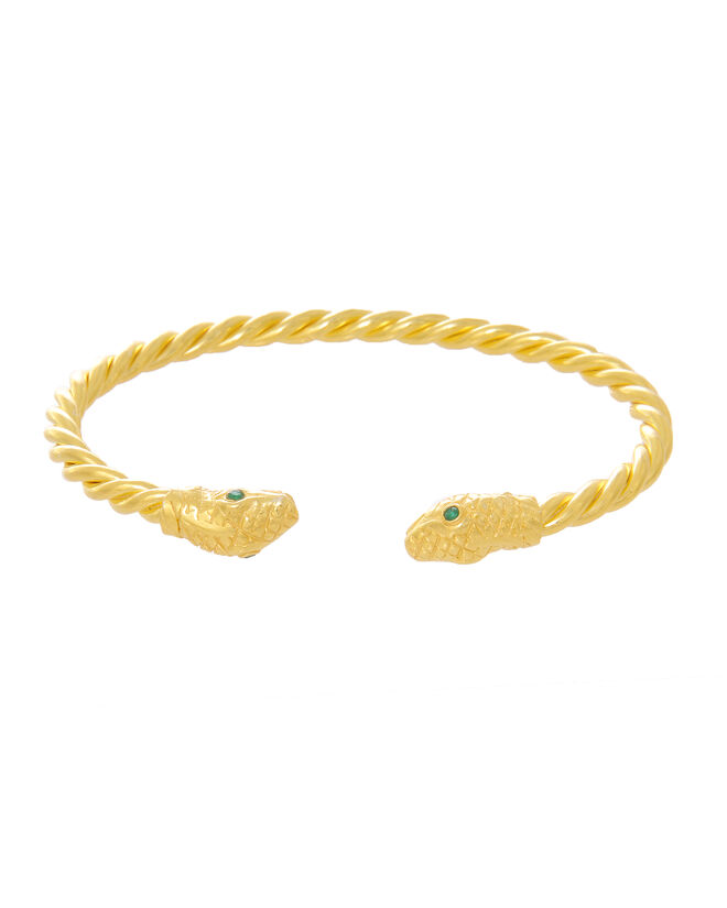 Pulseira Cobra Esmeralda em Prata Dourada, €150, Ana Moura X Portugal Jewels