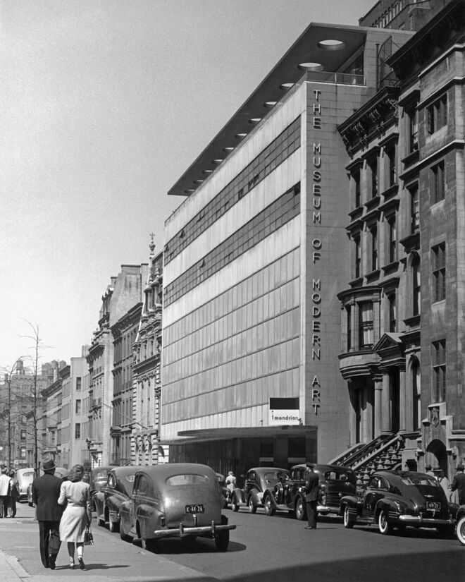 O MoMA, Museum of Modern Art, em Nova Iorque. na década de 1950