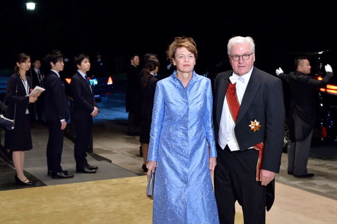  O Presidente da Alemanha Frank-Walter Steinmeier e a Primeira-dama Elke Budenbender