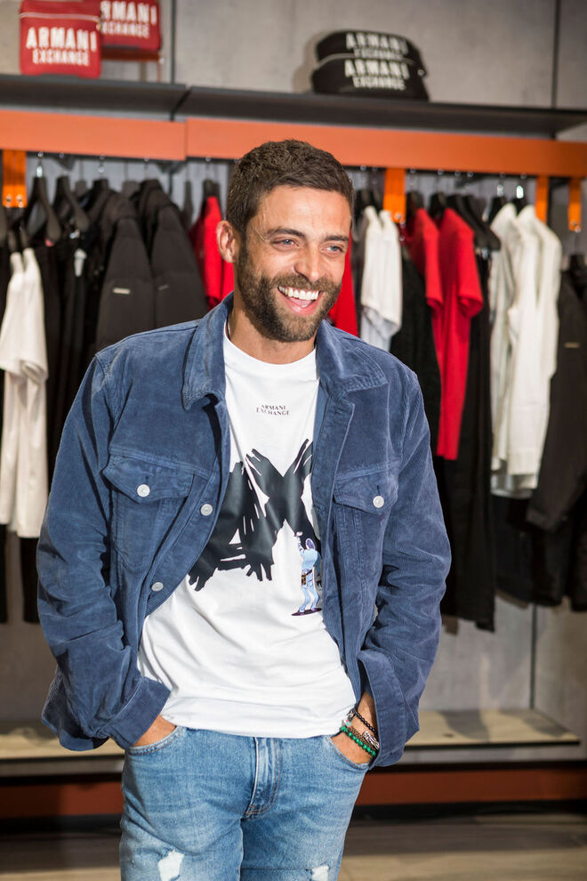 Diogo Amaral na apresentação da coleção Armani Exchange outono-inverno 2019