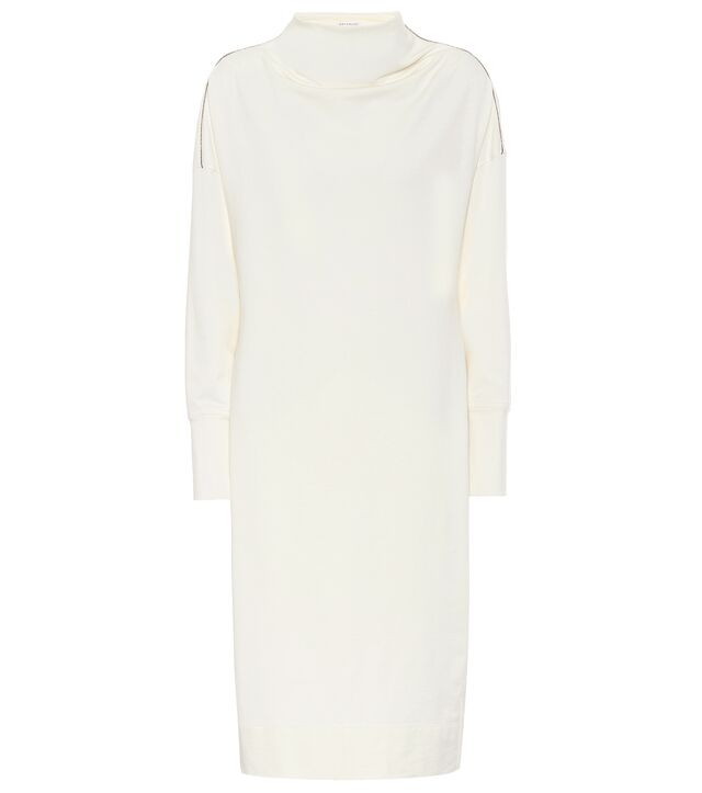 Vestido, €1200, Brunello Cucinelli, em www.mytheresa.com
