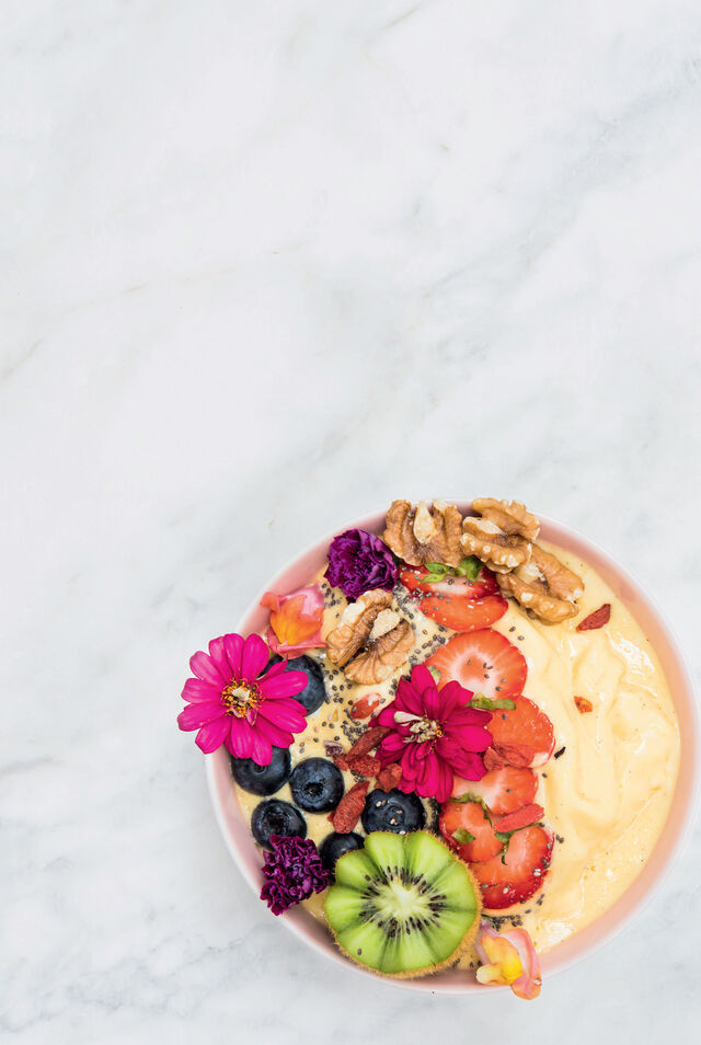 Receita de espuma de manga e limão.