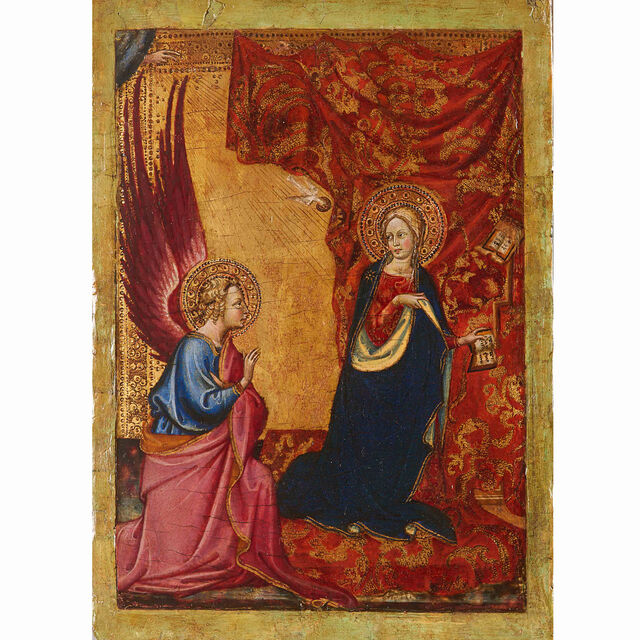 Pintura da exposição “Álvaro Pirez d´Évora, Um Pintor Português em Itália nas Vésperas do Renascimento”, no Museu Nacional de Arte Antiga até 15 de março de 2020