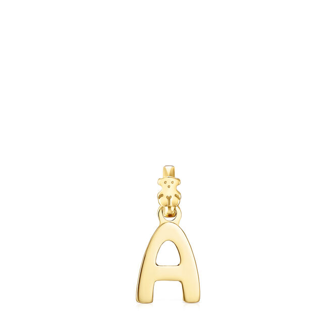 Pingente Alphabet letra A em Ouro Vermeil, €49, Tous