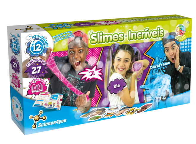 Slimes Incríveis D4rkframe, Pi e Bia, €34,99, Science4you