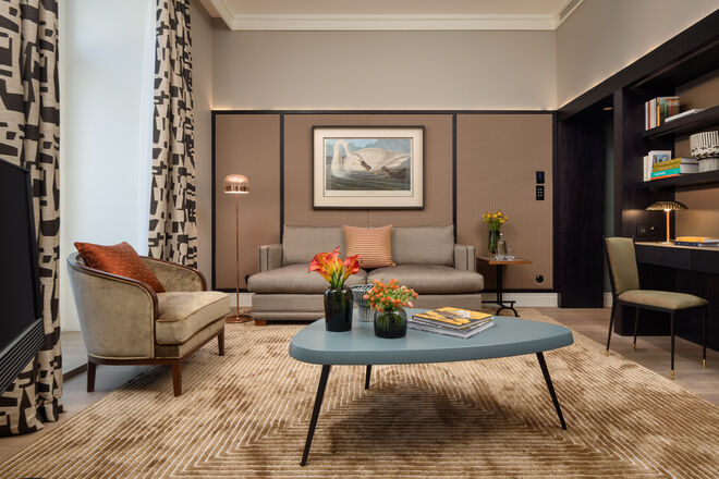 O interior de uma das novas suites do hotel.