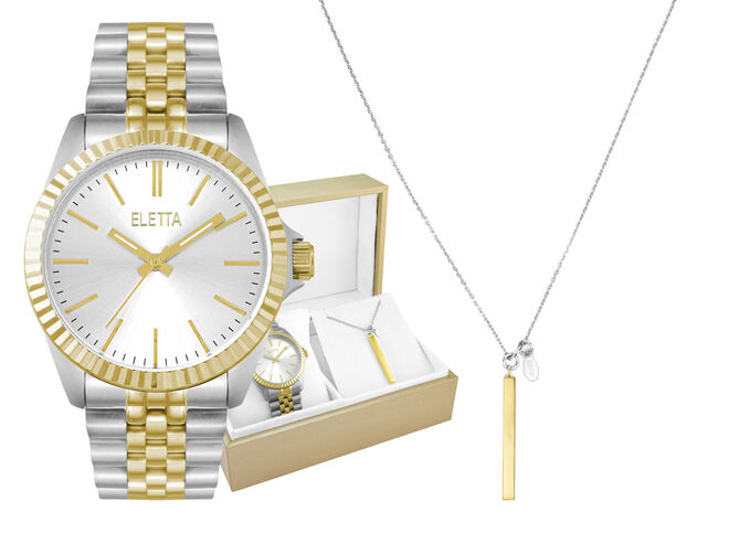 Pack Crown com relógio e colar, €139, Eletta, na Boutique dos Relógios