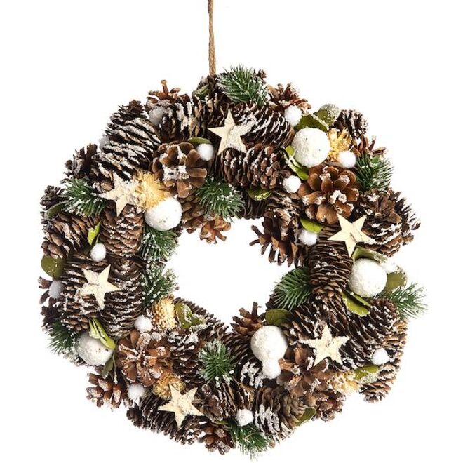 Coroa de pinhas, 33 cm, €11,99, Leroy Merlin