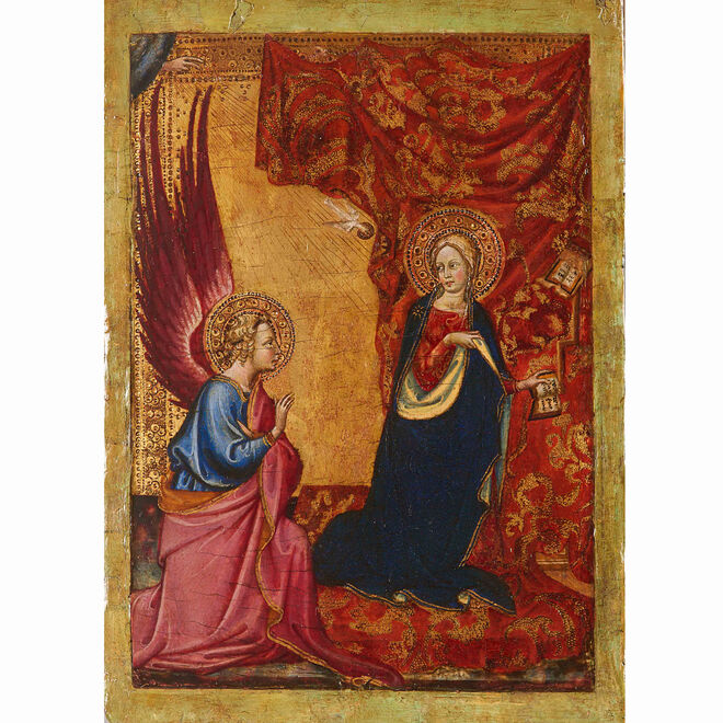 Pintura da exposição “Álvaro Pirez d´Évora, Um Pintor Português em Itália nas Vésperas do Renascimento”, no Museu Nacional de Arte Antiga até 15 de março de 2020