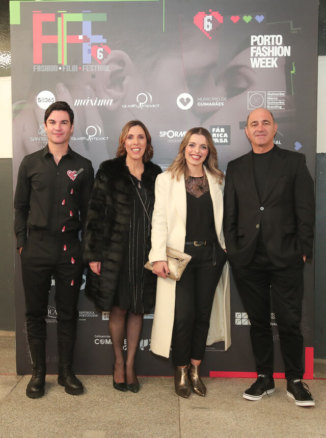 O realizador Josh Brandao, Mónica Andrade da Sophia Kah, Marina Sousa da Máxima e Braz Costa, da  CITEVE