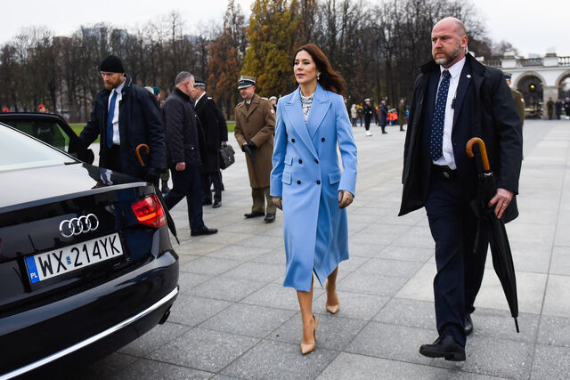 A princesa Mary da Dinamarca em Varsóvia em novembro de 2019.