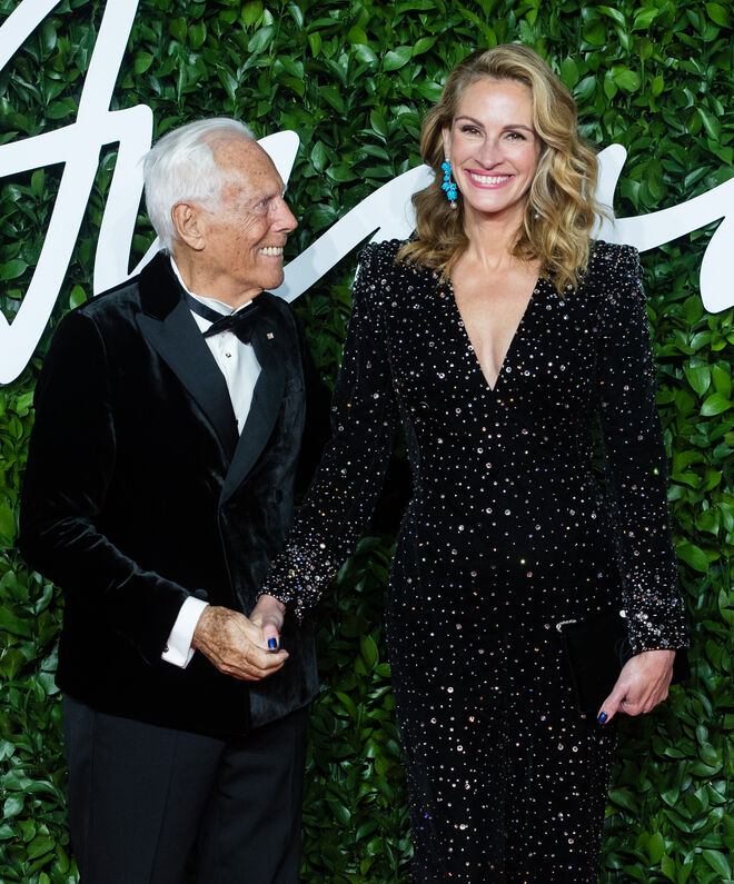 Giorgio Armani e Julia Roberts